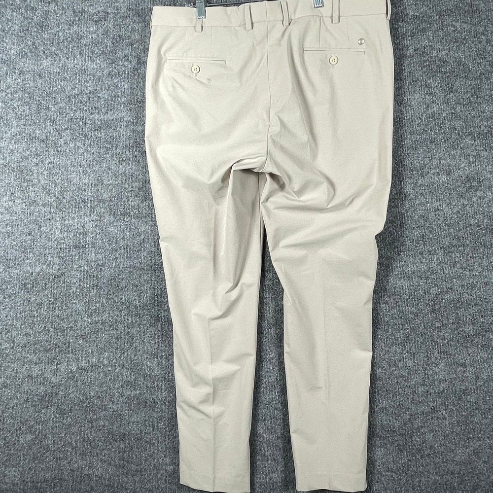 Peter Millar Pants Mens 38x32 Beige Crown Performance Trousers Golf Luxury Light - Picture 15 of 16